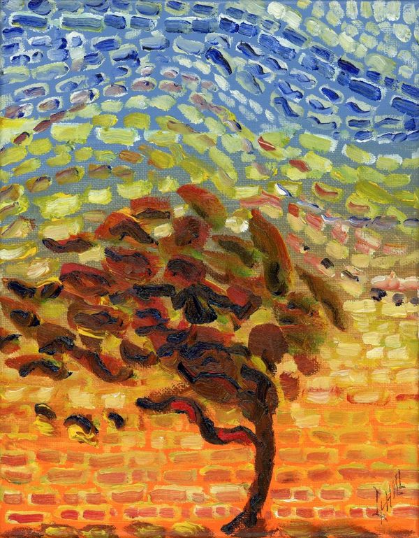 Whirling Cypress | Original Oil Painting