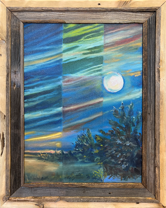 Fractured Night - Original Oil Painting by Larry K Hill