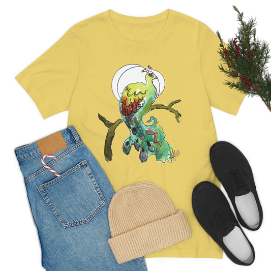 Peacock Watercolor | Unisex Jersey Short Sleeve Tee
