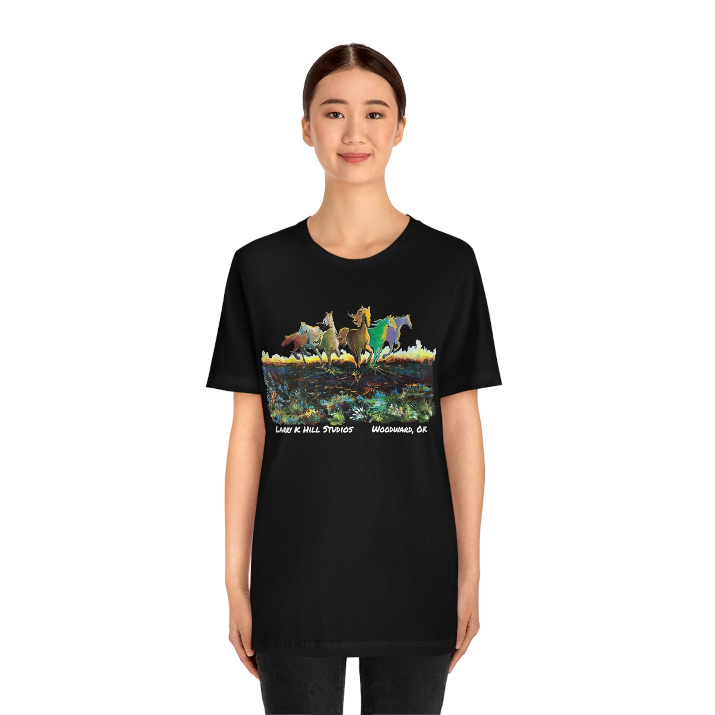 Running Horses | Unisex Jersey Short Sleeve Tee.