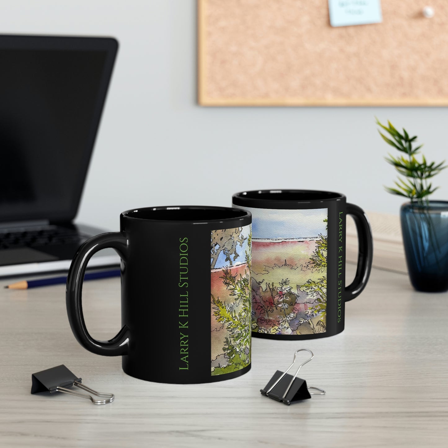 Prairie Botanicals | Art Print on Black mug 11oz