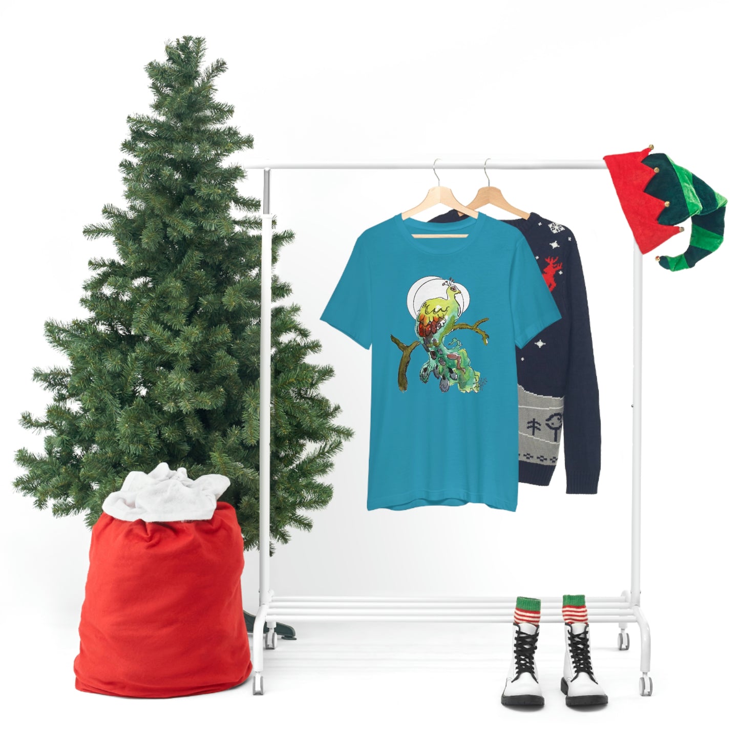 Peacock Watercolor | Unisex Jersey Short Sleeve Tee